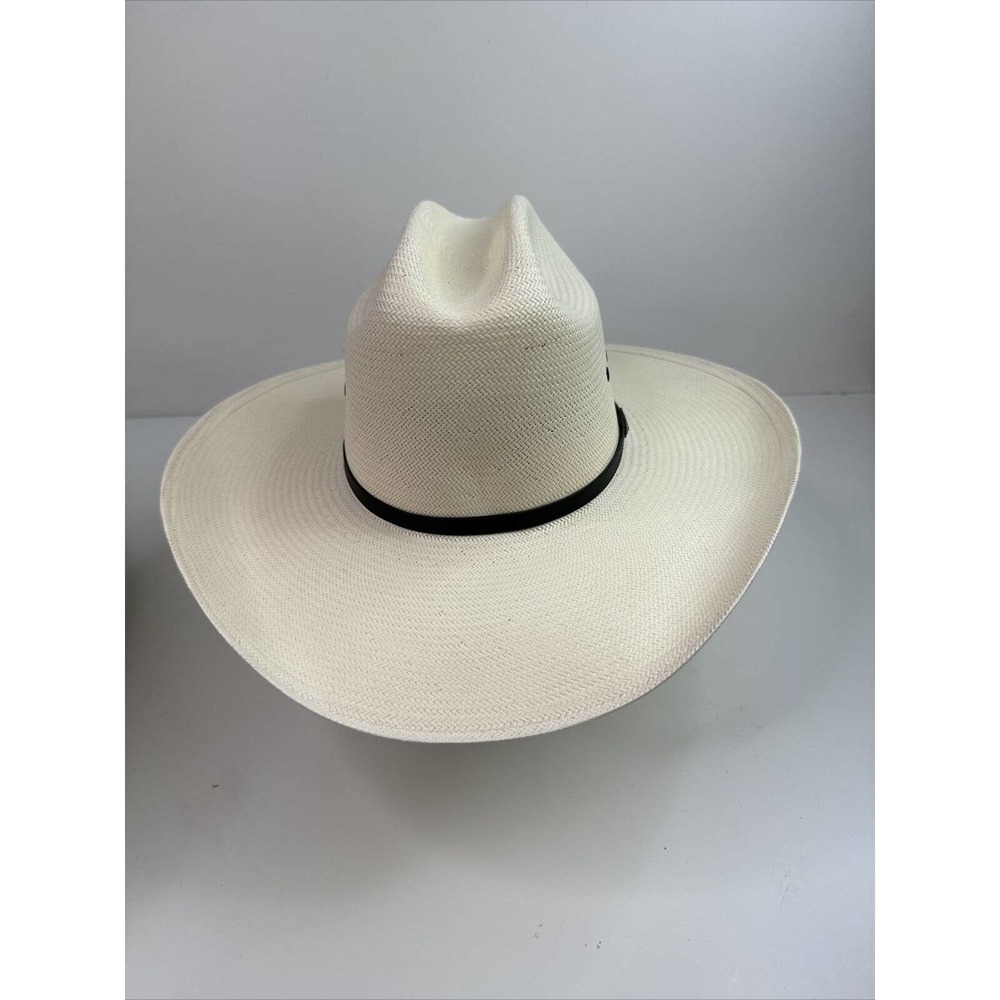 Moonshine Spirit Men's 8X Bank Straw Cowboy Hat Size 6 7/8